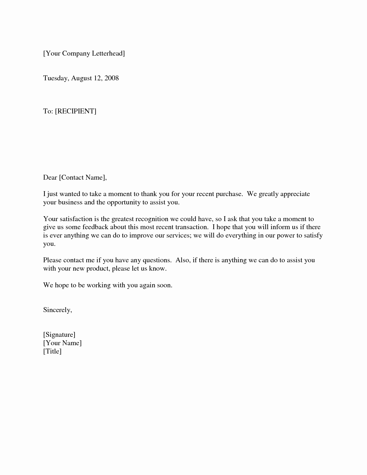 Thank You Letter to Client Unique Best S Of Customer Appreciation Letter Template