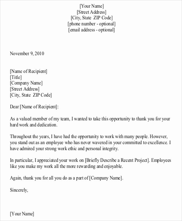 Thank You Letter to Employer Awesome Sample Thank You Letter to Employees 7 Examples In Word