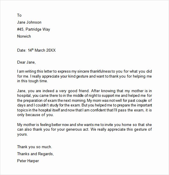 Thank You Letter to Employer Best Of Free 9 Appreciation Letters In Free Samples Examples format