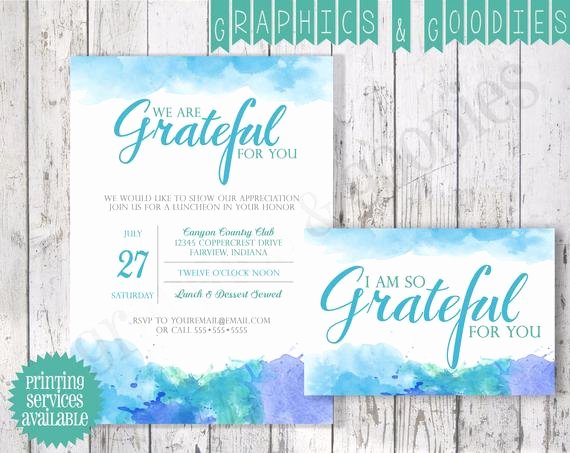 Thank You Lunch Invitation Inspirational Appreciation Luncheon Invitation W Thank You Note