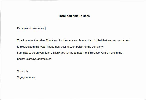 Thank You Note to Manager Fresh 10 Thank You Notes to Boss Pdf Doc