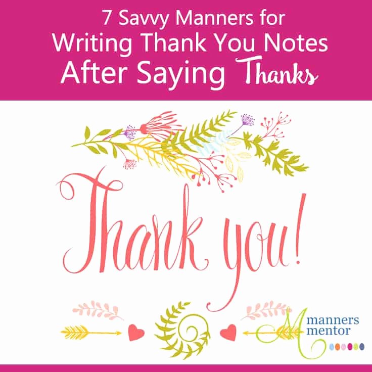 Thank You Note to Mentor Elegant Writing Thank You Notes after Saying Thanks 7 Savvy Manners