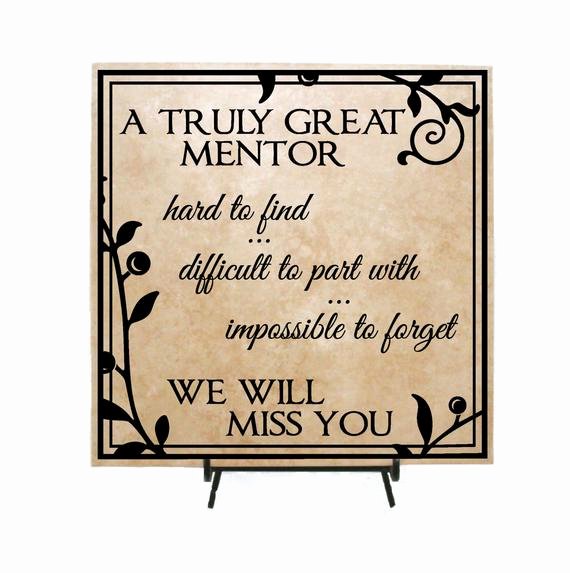 Thank You Note to Mentor Unique Truly Great Mentor Personalized Retirement Sign Thank You