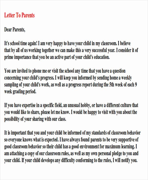 Thank You Note to Parents Fresh Sample Thank You Note to Parents 7 Examples In Word Pdf