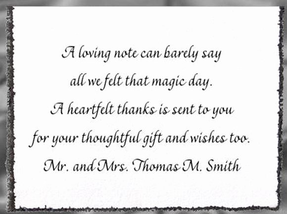 Thank You Note Wording Wedding Unique 12 Best Wedding Thank You Examples Images On Pinterest