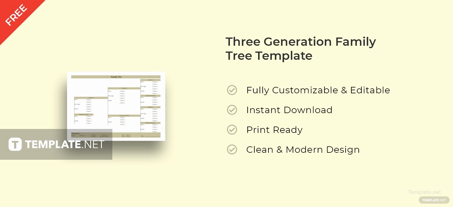 Three Generation Family Tree New Three Generation Family Tree Template In Microsoft Word