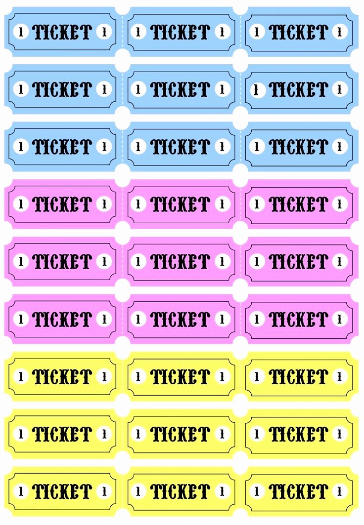 Ticket Template Free Printable Elegant Play Tickets 2 A4 Size