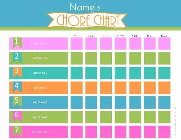 Toddler Chore Chart Template Fresh Chore Chart Template