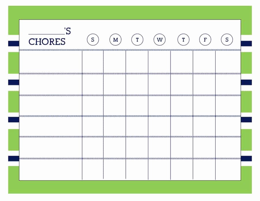 Toddler Chore Chart Template Luxury 43 Free Chore Chart Templates for Kids Template Lab