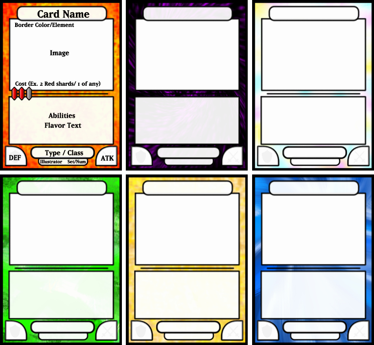 Trading Card Game Template Beautiful Board Game Card Template