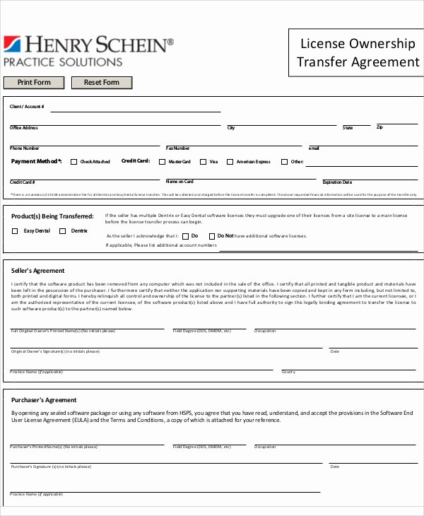Transfer Of Ownership Template Beautiful Transfer Agreement Template 14 Free Word Pdf format
