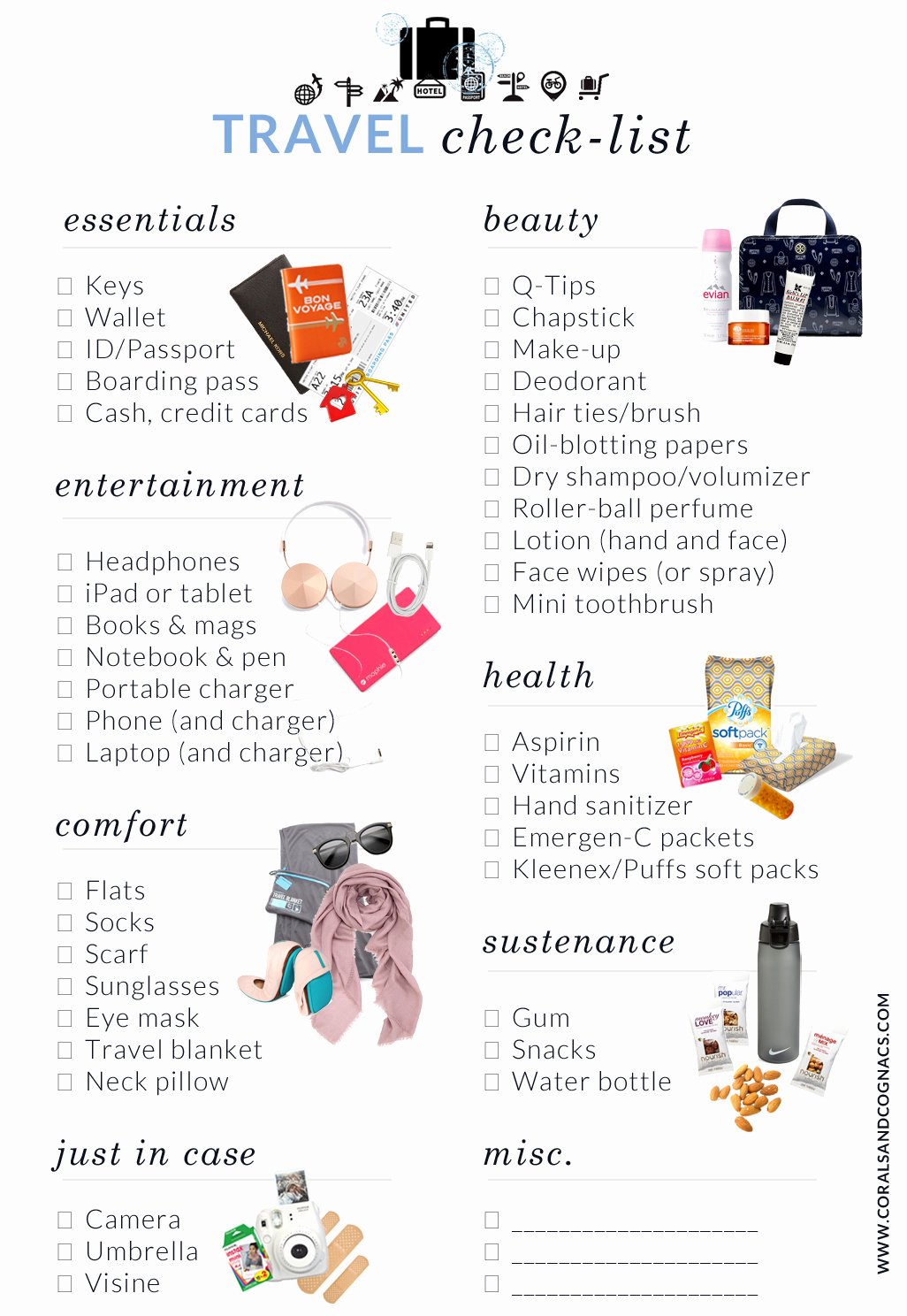 Travel Packing Checklist Luxury Free Travel Check List Pack the Perfect Carry