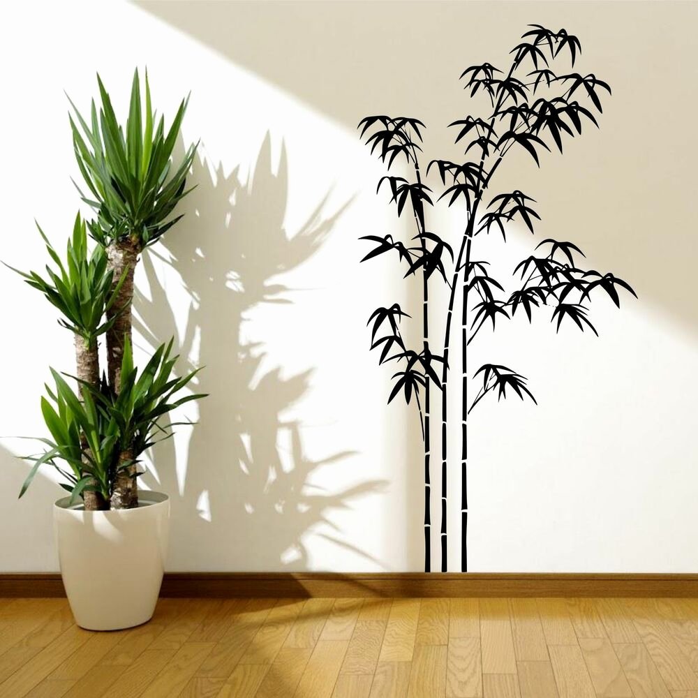 Tree Stencils for Walls Free Awesome Bamboo Tree Grass Wild Jungle Wall Sticker Decal Mural