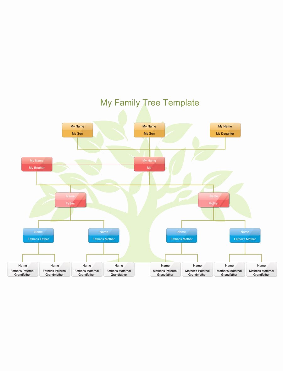 Tree Template for Family Tree Awesome 50 Free Family Tree Templates Word Excel Pdf