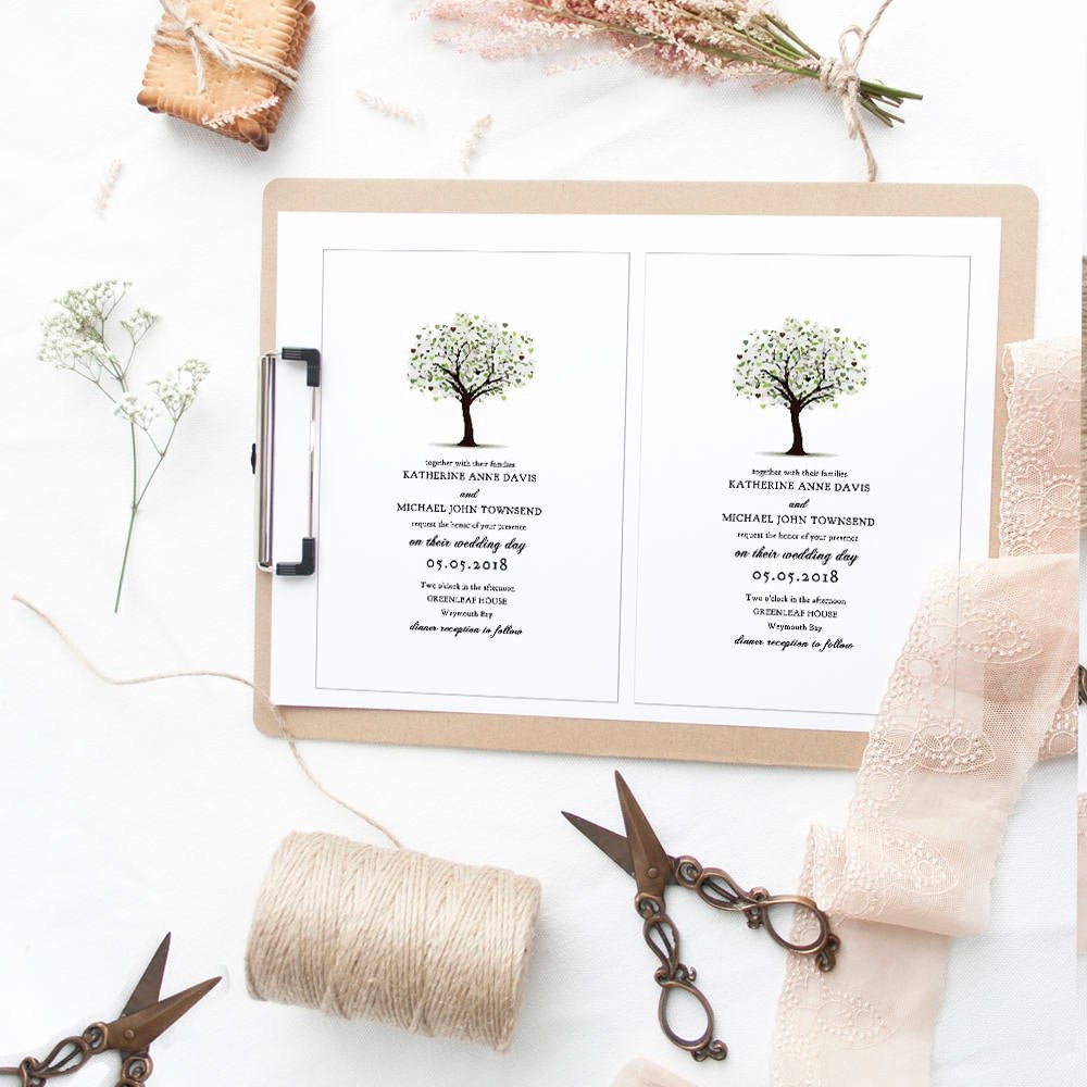Tree Wedding Invitations Templates Luxury Tree Wedding Invitations Garden Invitations Editable