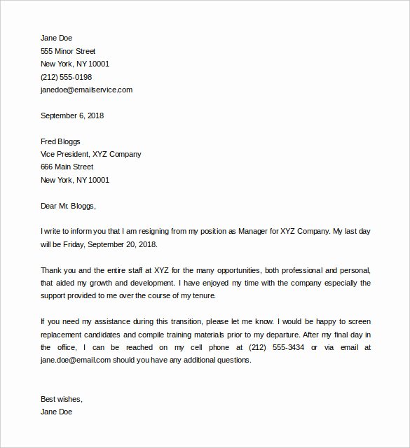 30 Two Week Notice Forms Example Document Template