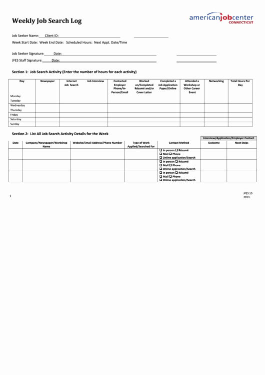 Unemployment Job Search Log Template Luxury 16 Job Search Log Free to In Pdf Word and Excel