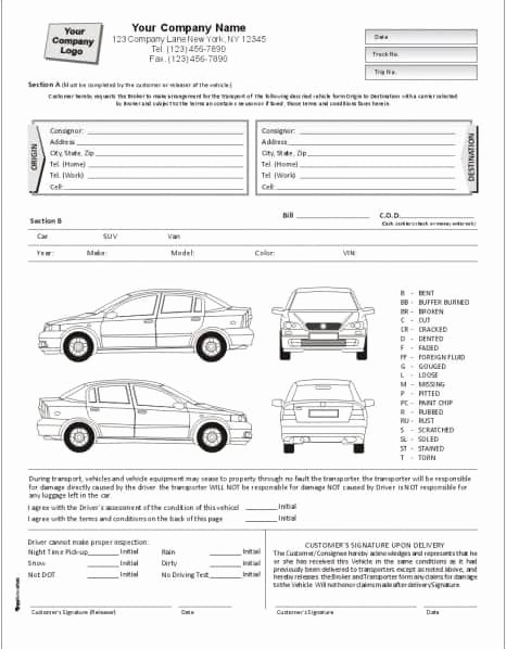 Vehicle Condition Report form Lovely Vehicle Condition Report Templates