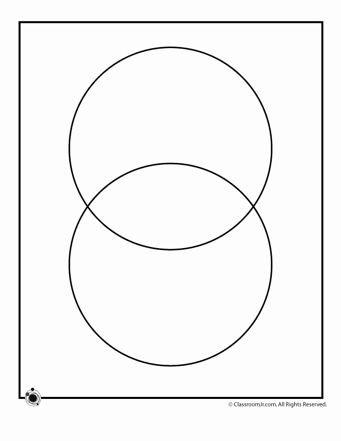 Venn Diagram to Print New Printable Blank Venn Diagrams 2 Circle Venn Diagram
