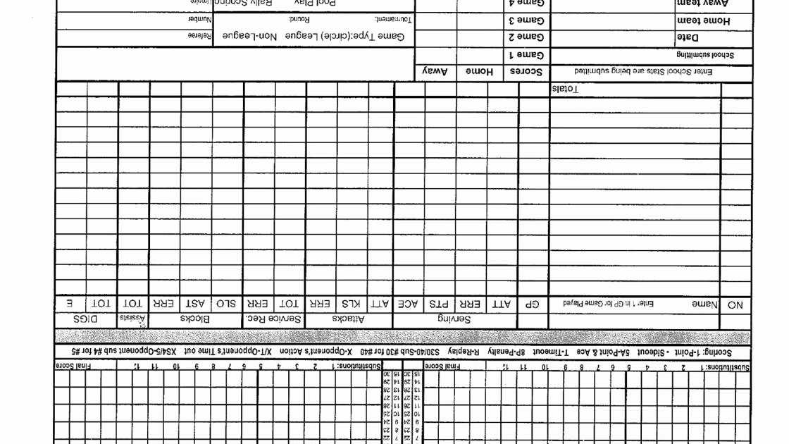 Volleyball Stat Sheet Template Fresh Volleyball Stat Sheets and forms