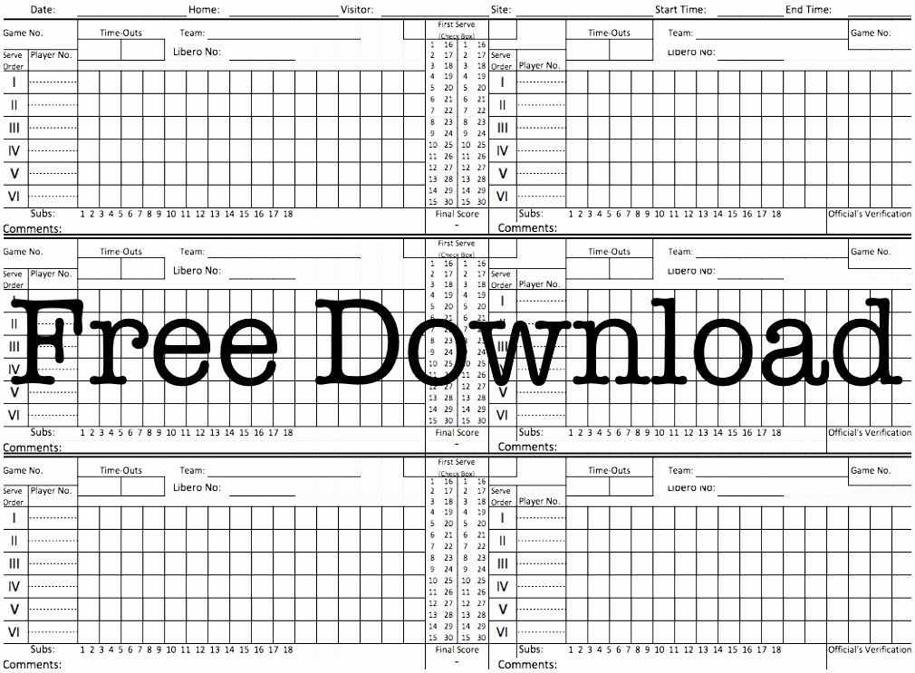 Volleyball Stat Sheet Template Unique 10 Football Stat Sheet Template Excel Aieer