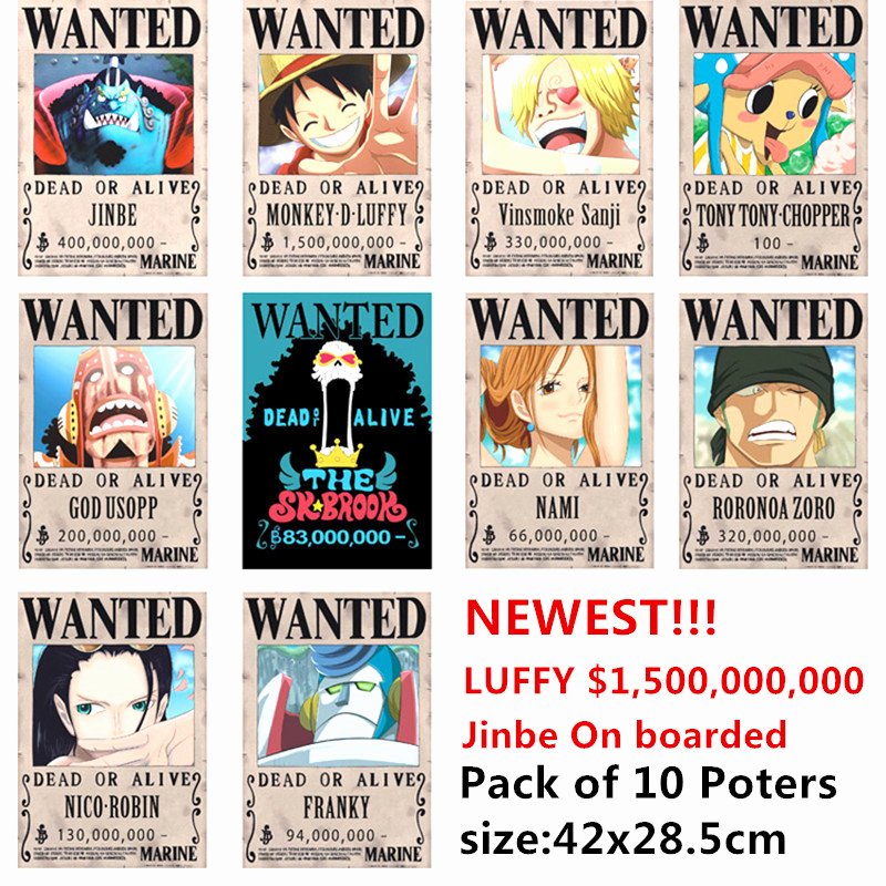 Wanted Poster One Piece Unique One Piece Wanted Posters Rykamall Many Choices