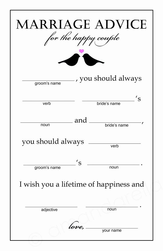 Wedding Advice Cards Funny New 10 Fun Bridal Shower Games and Ideas