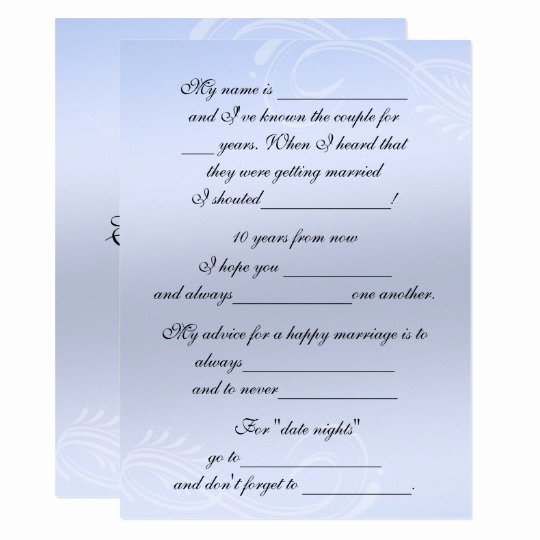 Wedding Advice Cards Funny Unique Cute Funny Marriage Advice for Bride &amp; Groom Card