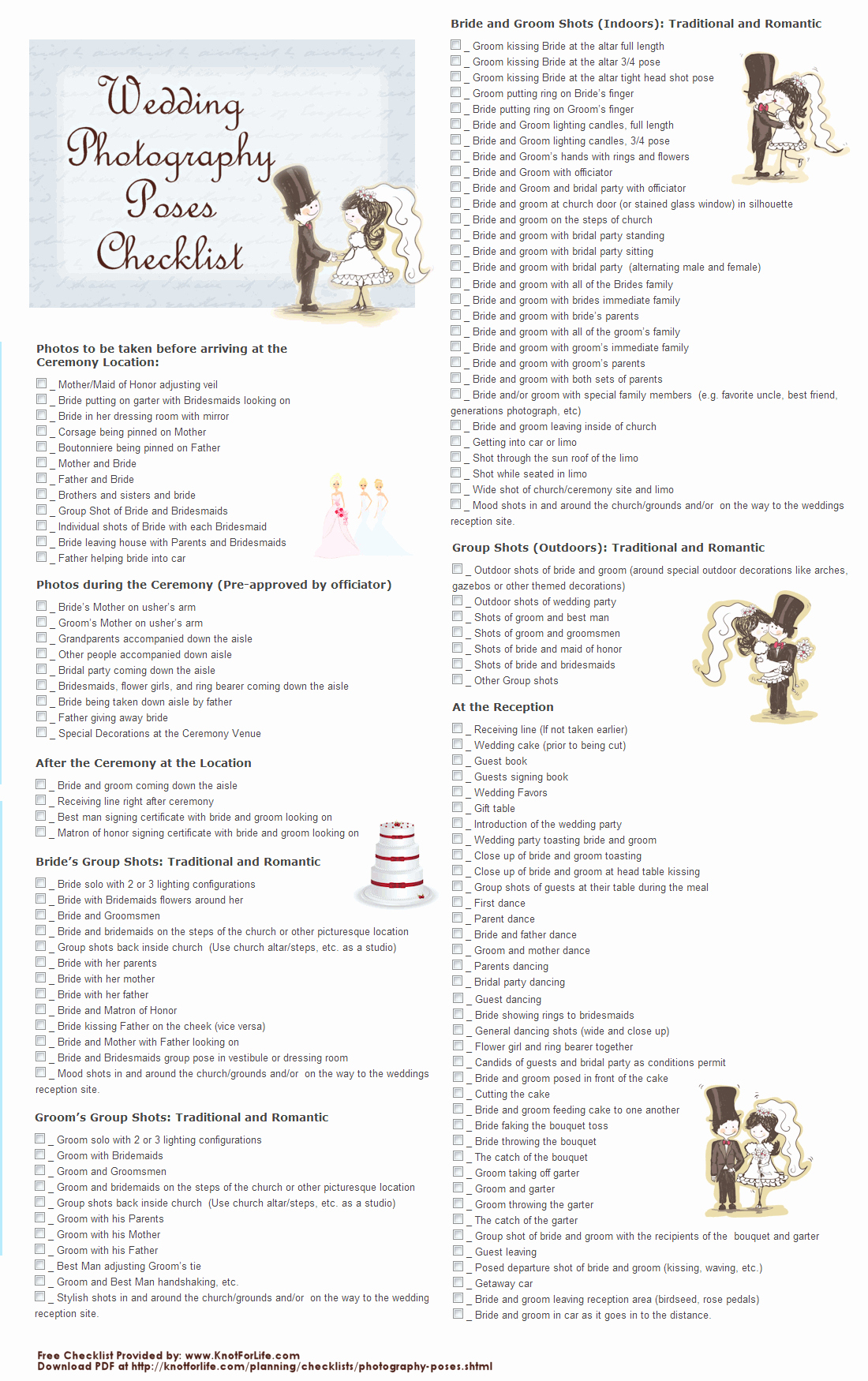 Wedding Day Checklist Printable Inspirational Wedding Graphy Checklist On Pinterest