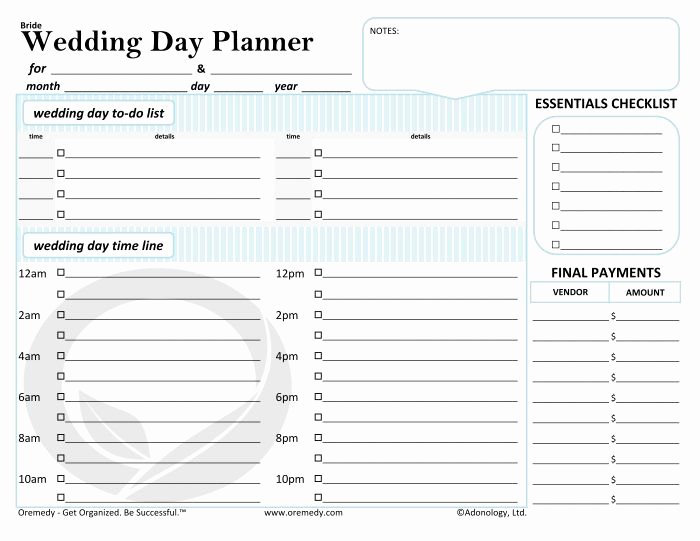 Wedding Day Timeline Printable Elegant Wedding Day Timeline Printable E Day