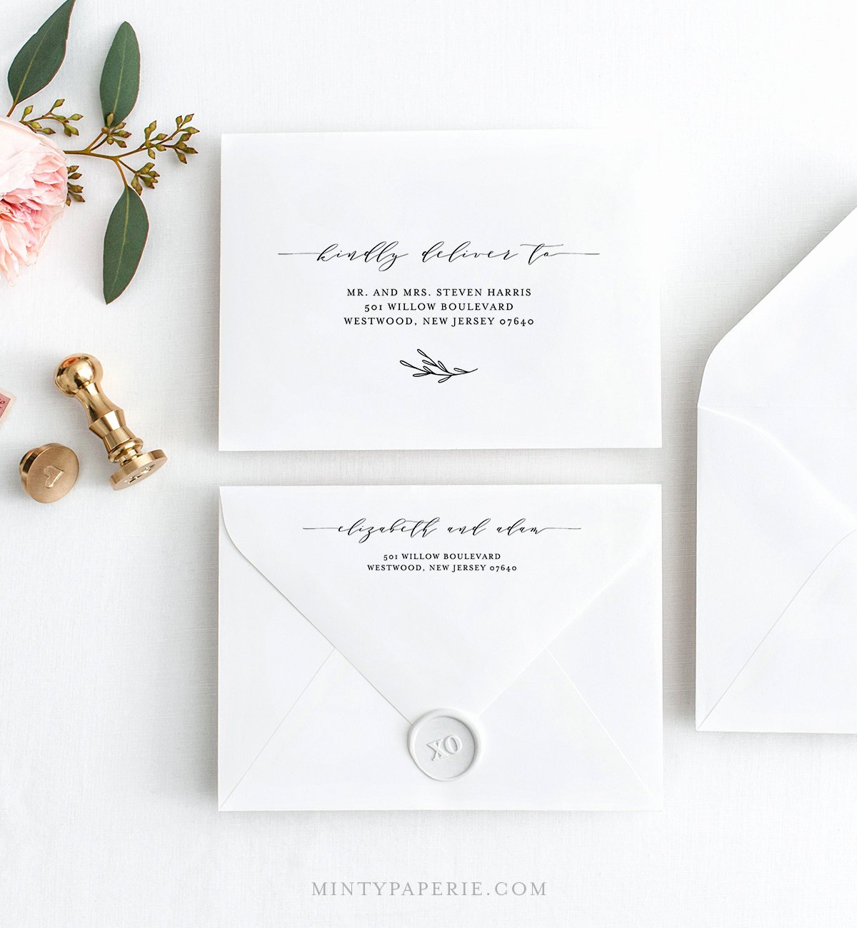 Wedding Envelope Address Template Elegant Envelope Address Template Printable Wedding Envelope