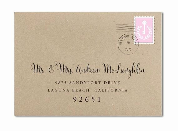 Wedding Envelope Address Template Lovely Custom Wedding Envelope Custom Calligraphy Envelope