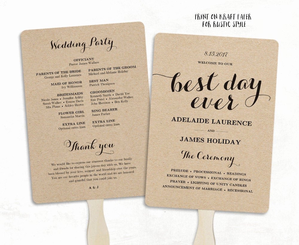 Wedding Fan Template Free Best Of Printable Wedding Program Template Fan Wedding Program Diy