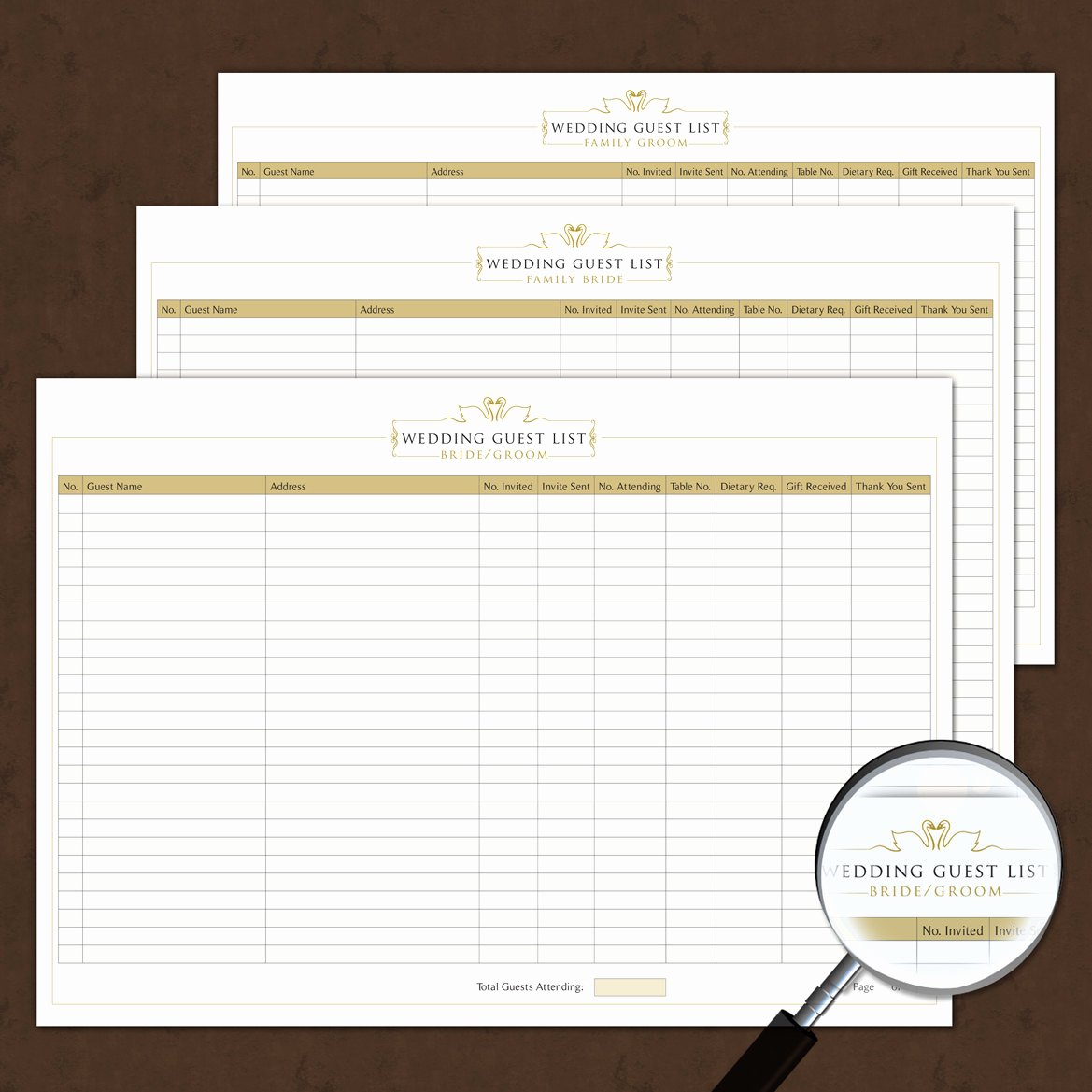 Wedding Guest List Template Printable Best Of Wedding Guest List Template Interactive Printable &amp; Fillable