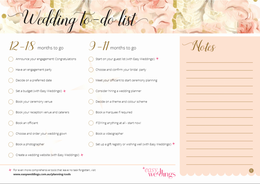 Wedding Planner Checklist Printable Fresh Get A Free Printable Wedding Planning Checklist Here