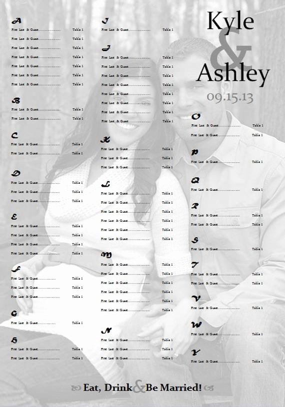 Wedding Seating Chart Alphabetical Beautiful Etsy Your Place to and Sell All Things Handmade