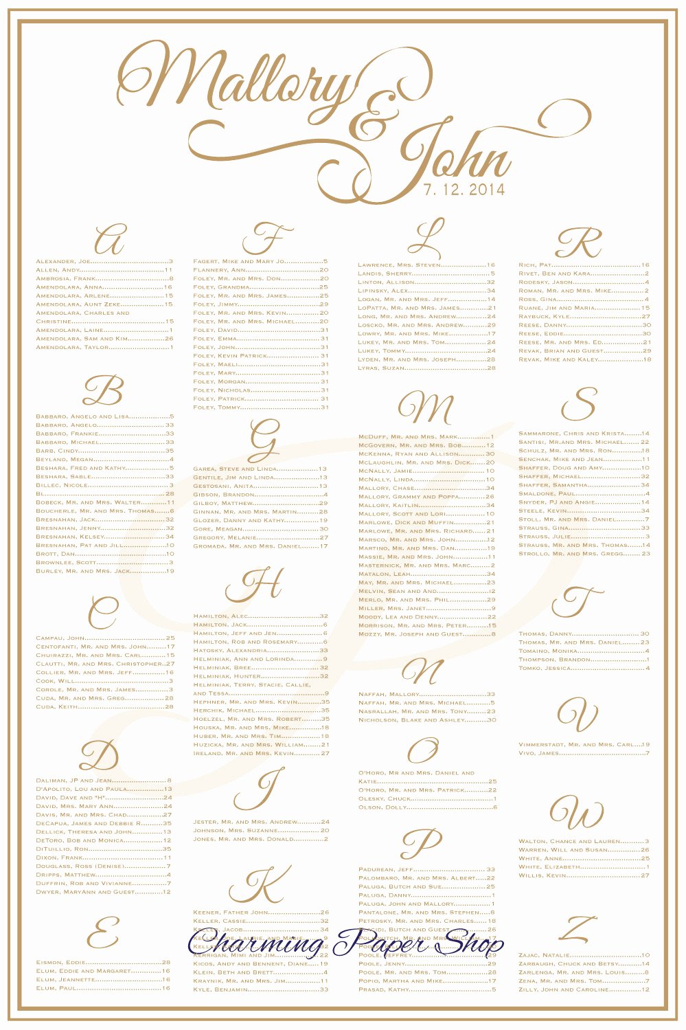 Wedding Table assignment Template Awesome Wedding Seating Chart Table Seating assignments Reception