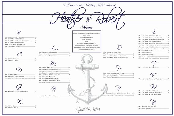 Wedding Table assignment Template Fresh Nautical Wedding Seating Chart Printable by Charmingpapershop