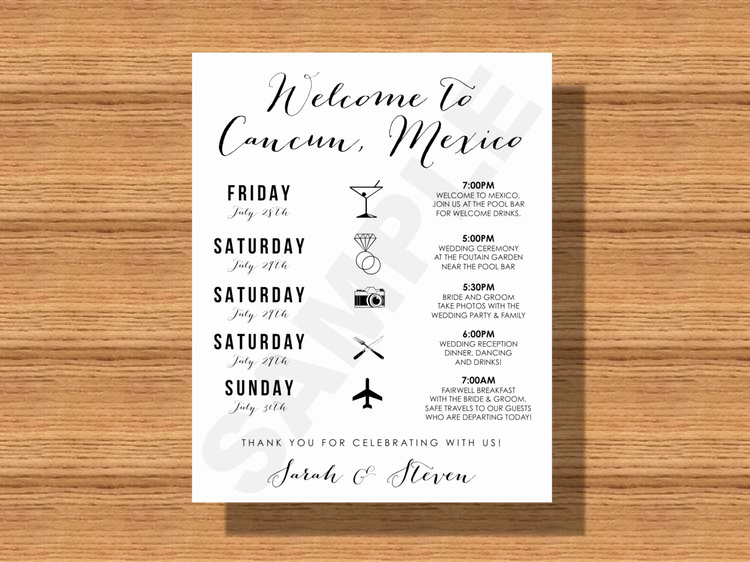 Wedding Welcome Bag Itinerary Template Best Of Destination Wedding Weekend Itinerary Wedding Schedule Of