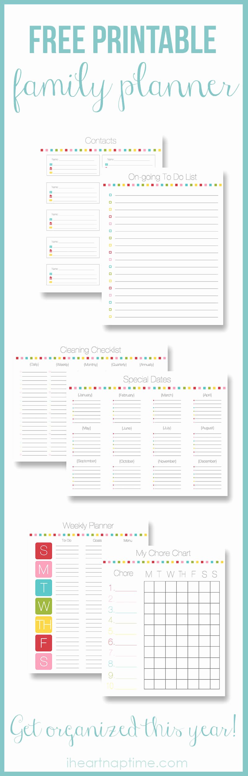Weekly Family Planner Template Fresh 10 Free Printable organizers Beneath My Heart