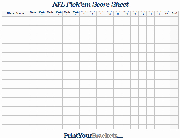 Weekly Football Pool Excel Spreadsheet Inspirational Nfl Pick Em Season Record Score Sheet