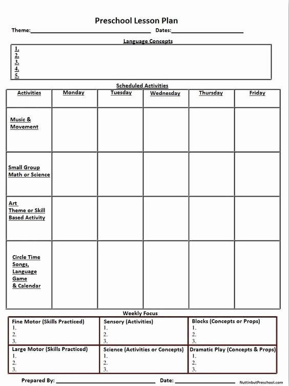 Weekly Lesson Plans for Infants New 53 Best Lesson Plan forms Images On Pinterest