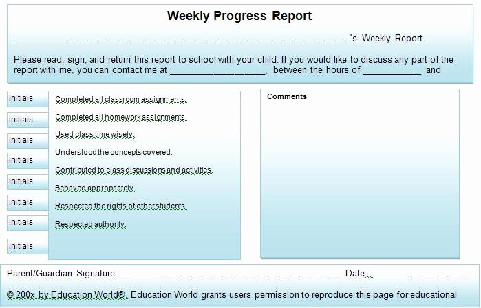 Weekly Progress Report Template Fresh Weekly Progress Report Template