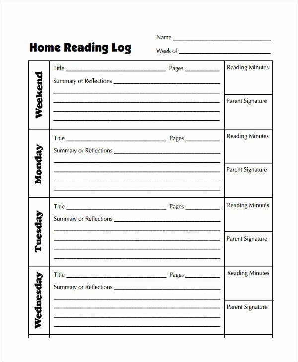 Weekly Reading Log Template Lovely 28 Log Samples &amp; Templates Pdf Doc