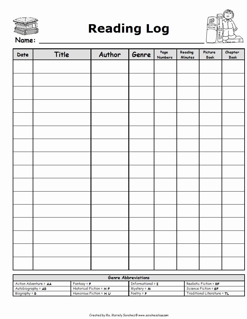 Weekly Reading Log Template New 10 Reading Log for Kids Examples Pdf Word