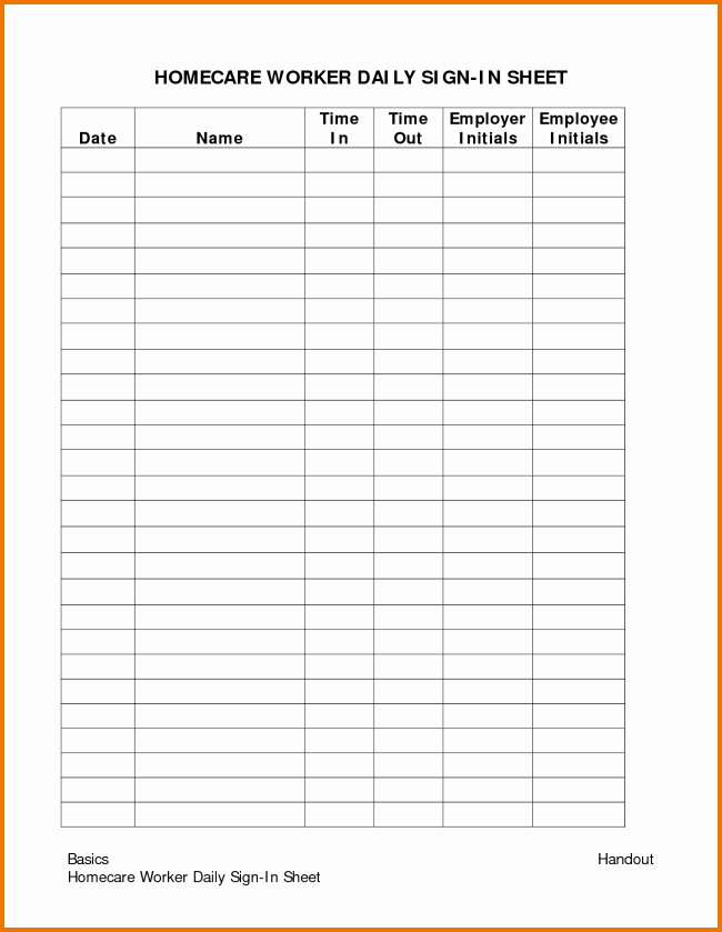 Weekly Sign In Sheet Awesome 24 Best Samples Of attendance Sheet for Employees Thogati
