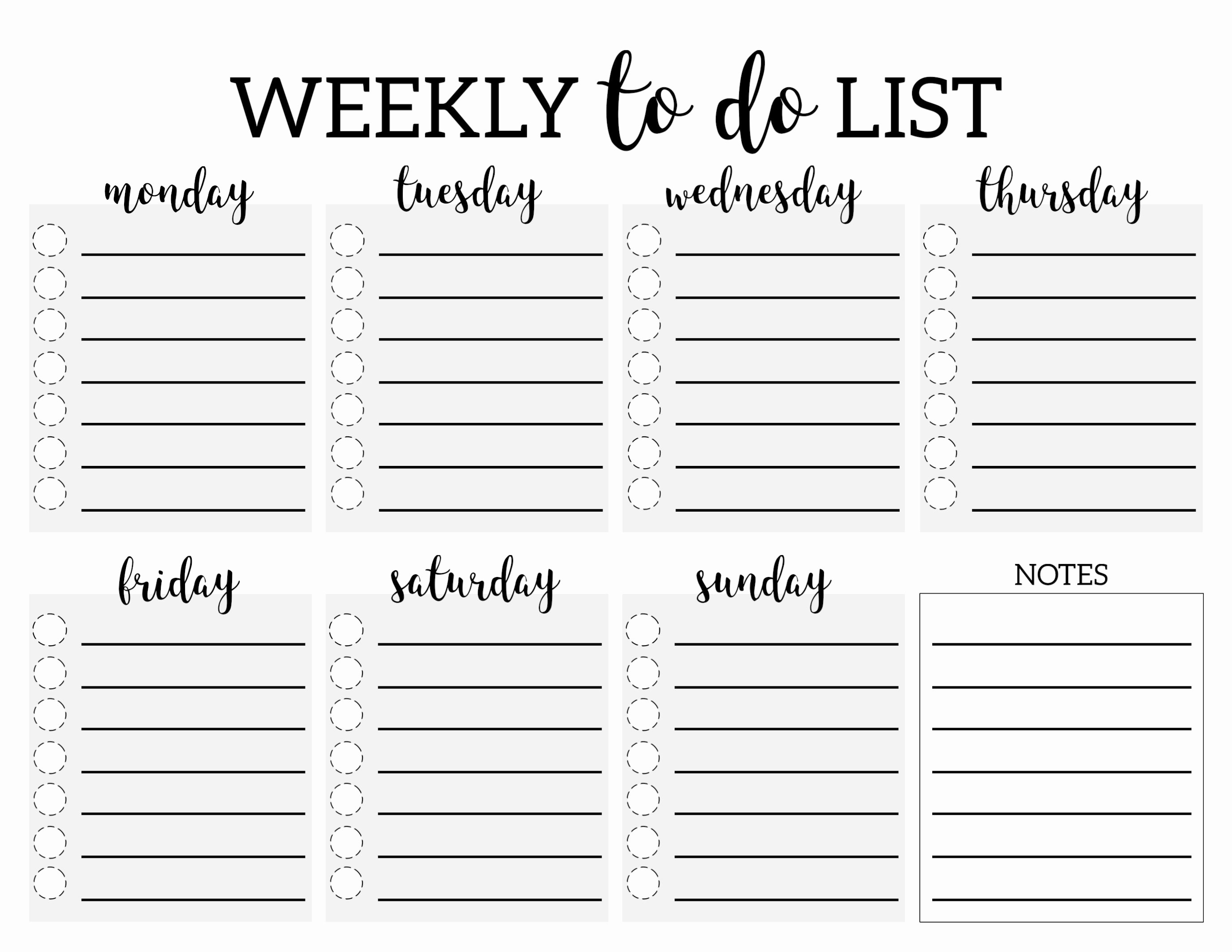 Weekly to Do List Printable Best Of Weekly to Do List Printable Checklist Template Paper