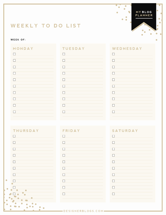 Weekly to Do List Printable Best Of Weekly to Do List Printable