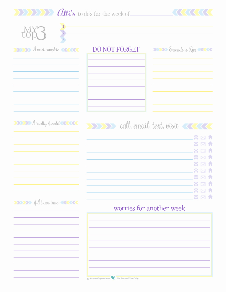 Weekly to Do List Printable Fresh Printable Of the Month April Scattered Squirrel