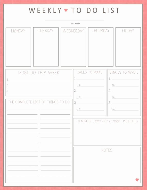 Weekly to Do List Printable Luxury Best to Do List Ever Weekly to Do List 1sheet Printable